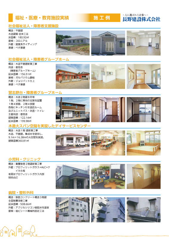 長野建設　施工実績